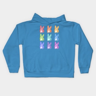 Nine Colorful Corgis Kids Hoodie